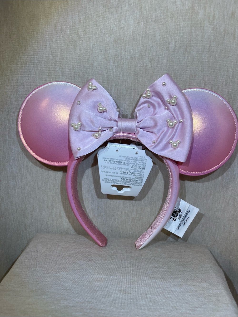 Disney Pink Pearl-Accent OMBRÉ Pink Minnie Ears Headband